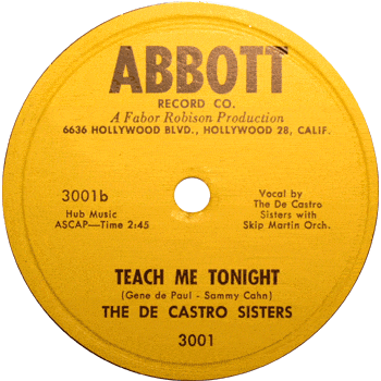 De Castro Sisters - Teach Me Tonight 78